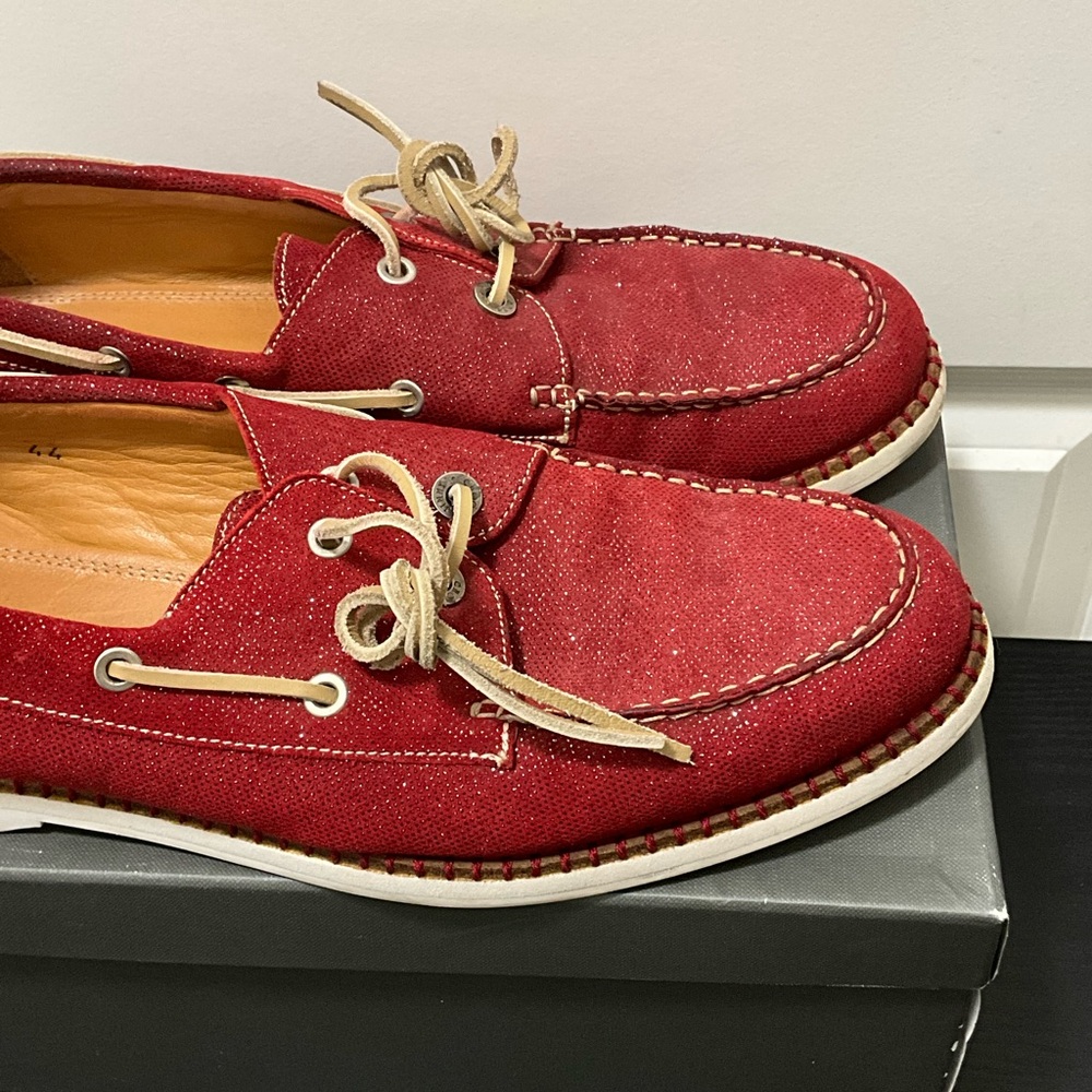 Jimmy Choo Red Suede Sneakers - Picture 3 of 14